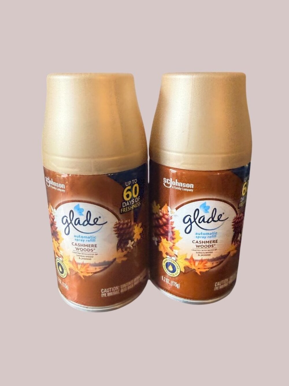 2 Glade Automatic Spray Refill, Air Freshener  Cashmere Woods